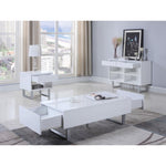 ZUN High Glossy White Storage Coffee Table B062P153833