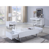 ZUN High Glossy White Storage Coffee Table B062P153833