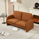 59" Sofa Small Couch for Living Room, Sherpa Fabric Upholstered Sofa Couch, Small W1765P172415