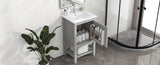 ZUN 20" Bathroom Vanity with Sink, Bathroom Cabinet with Soft Closing Door, Storage Rack and Open Shelf, WF308492AAE