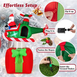 6 Feet Christmas Inflatables Airplane with Built-In Blower 15326109