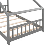 Twin Size House Bed Wood Bed, Gray WF282521AAE