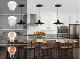 Farmhouse Vintage Pendant Light Black Fixture Pendant Lights with Spring Frame Adjustable Metal 12259134