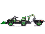24V Kids Ride-On Electric Tractor Toy with 4-in-1 Construction Attachments W1578P230013