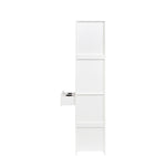 ZUN White modern simple hair desk, multi-layer storage, large storage space W1778140783