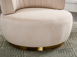 COOLMORE 360 Degree Swivel Cuddle Barrel Accent Sofa Chairs, Round Armchairs with Wide Upholstered, W395102771