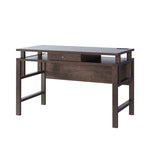 ZUN Home Office Desk, Writing Desk with Storage Drawer, USB/Power Outlet in Walnut Oak B107130909