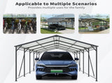 12*32 FT Carport, Heavy Duty Carport with Galvanized Steel Roof and Frame, Metal Carport Large W540P478292