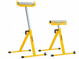 2-Pack Heavy Duty Metal Folding Roller Stand with Edge Guides Portable Woodworking Support - Yellow 48507595