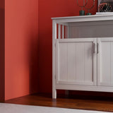 Kitchen storage sideboard and buffet server cabinet-White W28209580