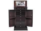 Jewelry Armoire with Mirror, 8 Drawers & 16 Necklace Hooks, 2 Side Swing Doors 62583884