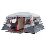 10 Person Family Cabin Tent, 2 Room Huge Tent with Storage Pockets for Camping Accessories 49558745
