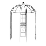 ZUN 207*207*270cm Courtyard Wrought Iron Gazebo Iron Arch Black 84837091