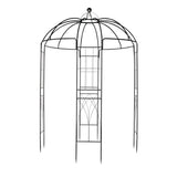 ZUN 207*207*270cm Courtyard Wrought Iron Gazebo Iron Arch Black 84837091