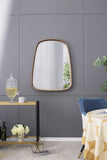 27"x37" Irrgeular Mirror with Wood Frame, Wall Mirror for Living Room Bathroom Entryway W2078126452