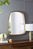 27"x37" Irrgeular Mirror with Wood Frame, Wall Mirror for Living Room Bathroom Entryway W2078126452