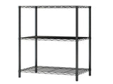 3-Layer Plastic Coated Iron Shelf 350*600*850 Black 03378008