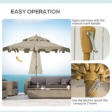 ZUN Outdoor beach umbrella （Prohibited by WalMart） 71130969