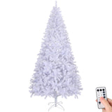 ZUN 9 FT Pre-lit Artificial Christmas Tree, Hinged Xmas Pine Tree with 2000 Branch Tips, 650 Lights and 22390839