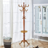 Crabapple Colored Solid Wood Hanger, Modern And Simple Coat And Hat Rack, Resin Stainless Steel W1151P276818