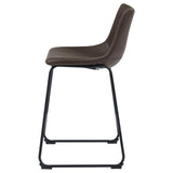 Brown and Black Armless Counter Height Stools B062P153504