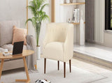 Modern Club Chair with Button-Tufted Back & Tonal Piping Contemporary Upholstered Tub Chair with N767P266718B