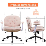 Cross Legged Chair with Flip-up Armrests, Cross Legged Office with Wheels, Comfy Swivel 33583176