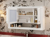 35inch Bathroom Wall Cabinet with Mirror, Wall Mounted Medicine Cabinet with Open Shelf, Mirrored N710P415335K