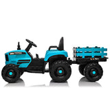 Ride on Tractor with Trailer,24V 400W Powered Electric Tractor Toy w/Remote Control,electric car for W1578P194692