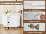 2 white bedside tables with doors 54059730
