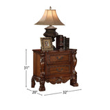 Wooden Nightstand with 2 Drawers In Cherry Oak Finish B016P252905