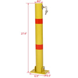 Parking bollard,pole barrier with lock ,car parking protection posts,home garage street decor W46542542