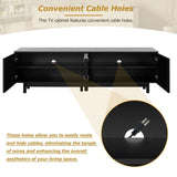 ON-TREND Graceful TV Stand Arch Cabinets for TVs Up to 78'', Minimalist Entertainment Center WF325999AAB