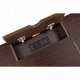 Oak and Black 1-Drawer Writing Desk with USB Port B062P209217