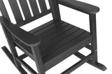 All Weather Rocking Chair Set with Side Table, 3-Piece Rocking Chair Set, Grey W2103P278566