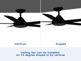 48 In Intergrated LED Ceiling Fan Lighting with Brown Wood Grain ABS Blade W1367P171191