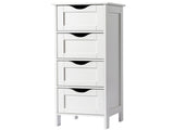 4-Drawer Painted MDF Bathroom Cabinet 11.82*11.82*32.29in White 28745738