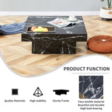 ZUN A modern practical coffee table made of MDF material with black patterns. The fusion of elegance W1151119879