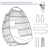 Outdoor garden rattan egg swing chair hanging chair PE hanging chair brown W2500P309626