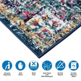 Boho Medallion Woven Area Rug B03598009