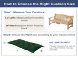 Outdoor Bench Cushion, 60 20 4 Inch, Tufted Waterproof Swing Cushion with Ties, for Patio Bench 61194078