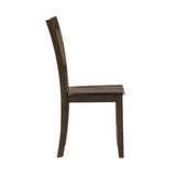 Charcoal Brown Finish 5PC Dining Set Table and 4 Side Chairs X-Back Design Kitchen Dining Furniture B011P170600