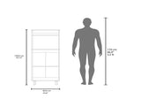 Enderlin Microwave Stand with 3 Shelves, 2 Doors, 4 legs and Cabinet, White B097P474297
