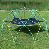 13ft Geometric Dome Climber Play Center, Kids Climbing Dome Tower with Hammock, Rust & UV Resistant MS306993AAF