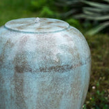 19.5x19.5x32.5" Heavy Outdoor Cement Fountain Antique Blue, Cute Unique Urn Design Water feature For W2078125234