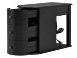 Modern End Table with Hidden Cup Holder Drawer, Charging Station & Pull-Out Side Table, Wooden 70987192