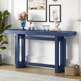 U_STYLE Contemporary Console Table with Wood Top, Extra Long Entryway Table for Entryway, Hallway, N711P230809V