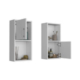 Oba 2-Pc Wall-Mounted Bathroom Medicine Cabinet with Open and Closed Storage B070P188845