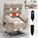 Lift Recliner Chair Heat Massage Dual Motor Infinite Position Up to 350 LBS Large Electric Power W3224P288641