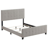 Beige Tufted Upholstered Queen Panel Bed B062P145551
